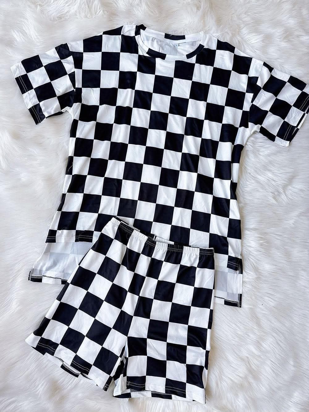 Checkered Short Comfy Set